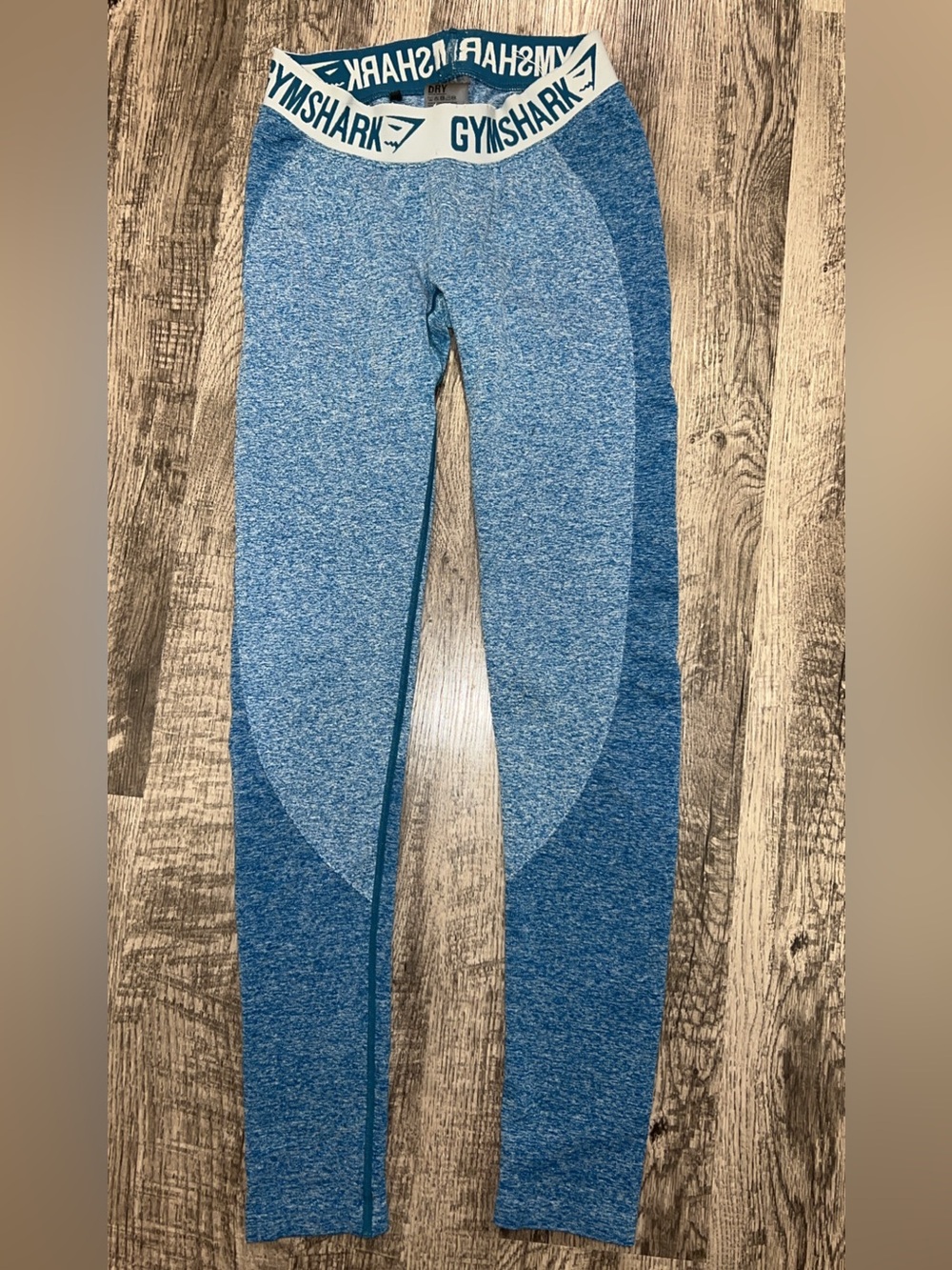 Gymshark Blue Ombre Seamless Leggings with Branded Waist